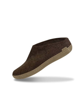 Chaussons adultes laine pourpre