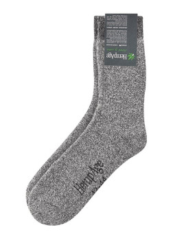 Chaussettes Chanvre et coton bio épaisses gris chiné