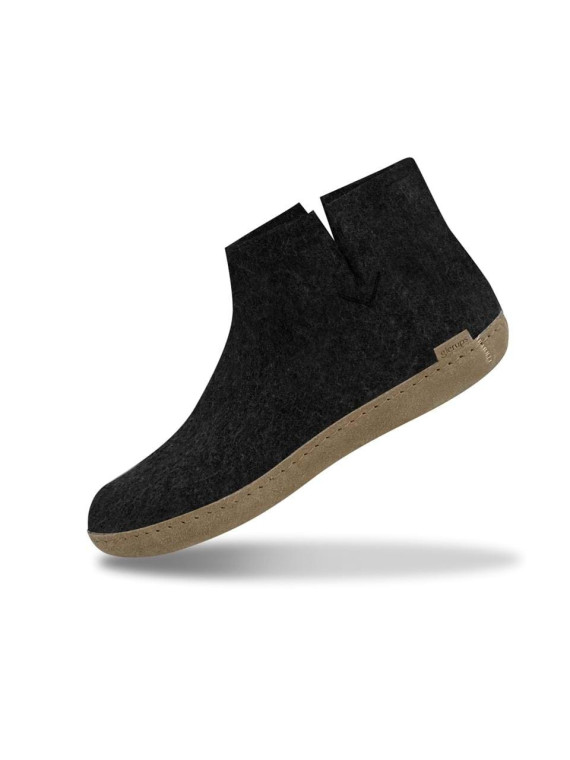 Chaussons adultes laine gris