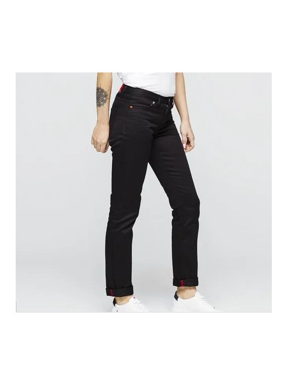 Jeans femme droit noir 1083