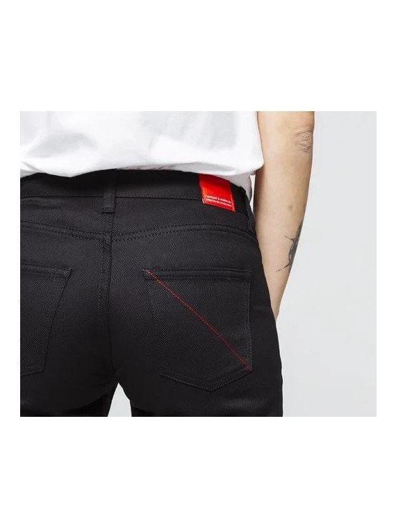 Jeans femme droit noir 1083