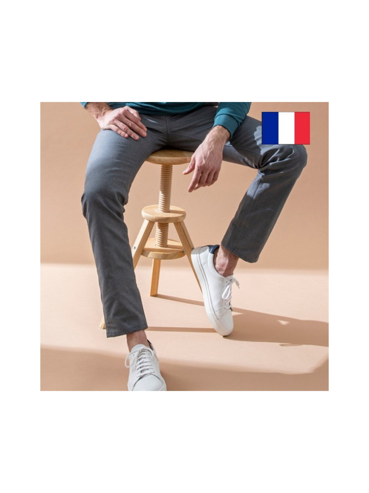 pantalon chino homme fabriqué en france en coton bio par la gentle factory