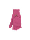 Moufles mitaines enfants 100% laine mérinos roses