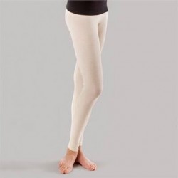 Legging laine et soie pour femme écru