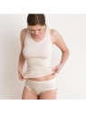 Chemise sans manches femme coton bio écru