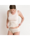 Chemise sans manches femme coton bio écru
