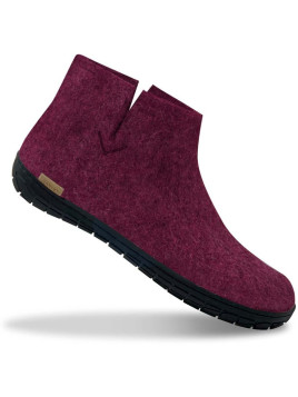 bottines adultes laine bleu denim