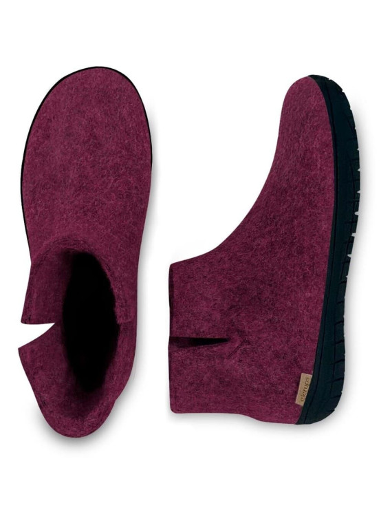 bottines adultes laine bleu denim