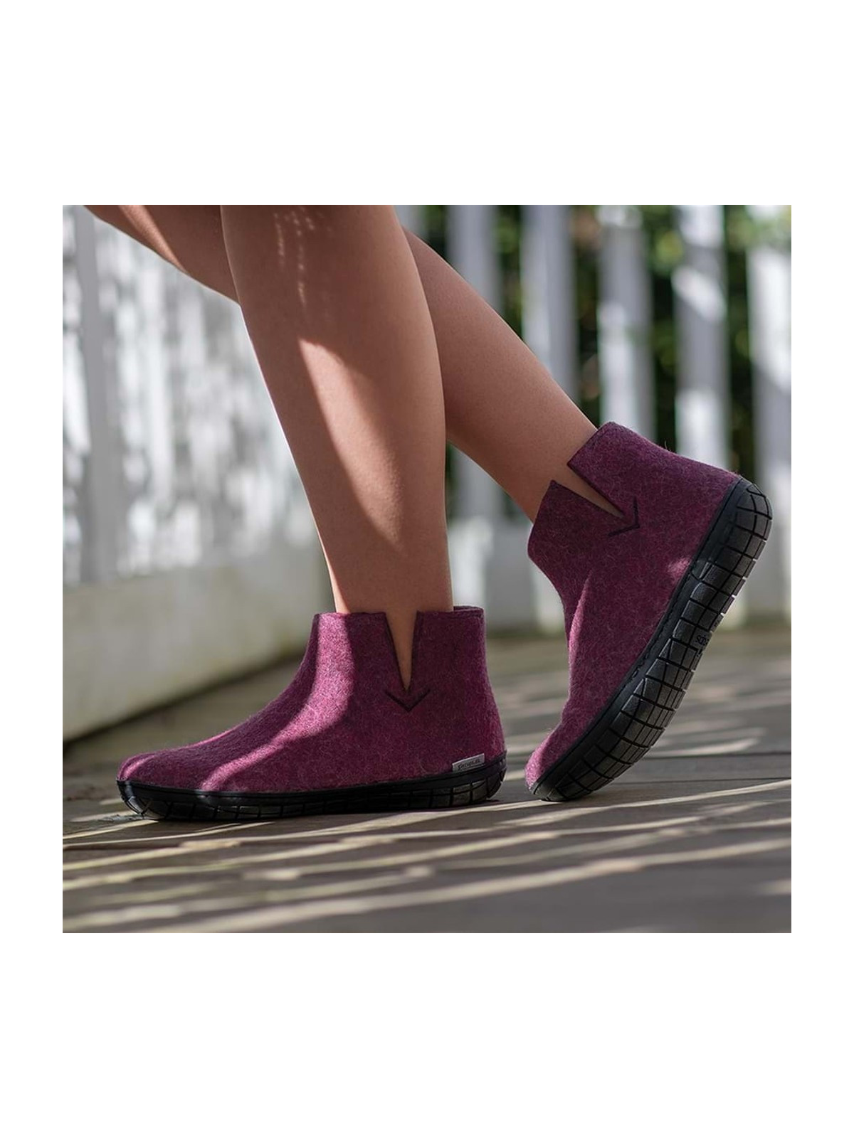 bottines adultes laine bleu denim