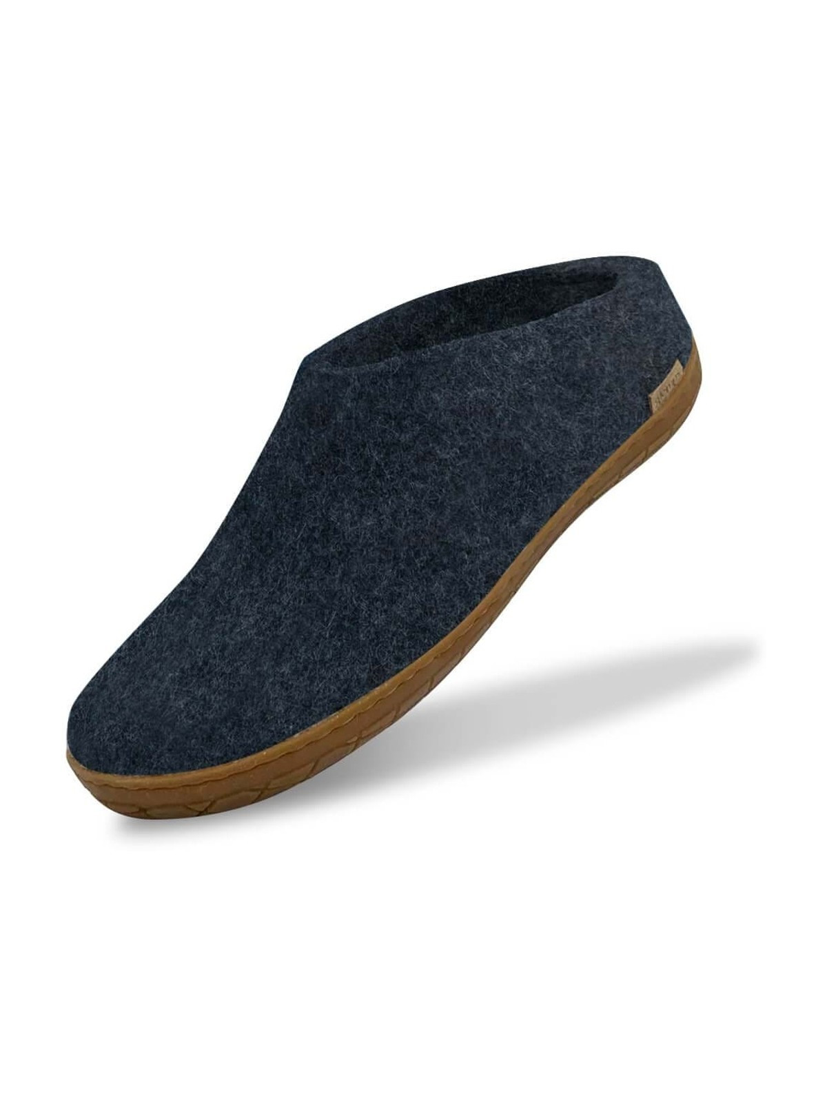 Chaussons bleus semelles caoutchouc Glerups