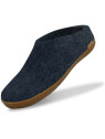 Chaussons bleus semelles caoutchouc Glerups