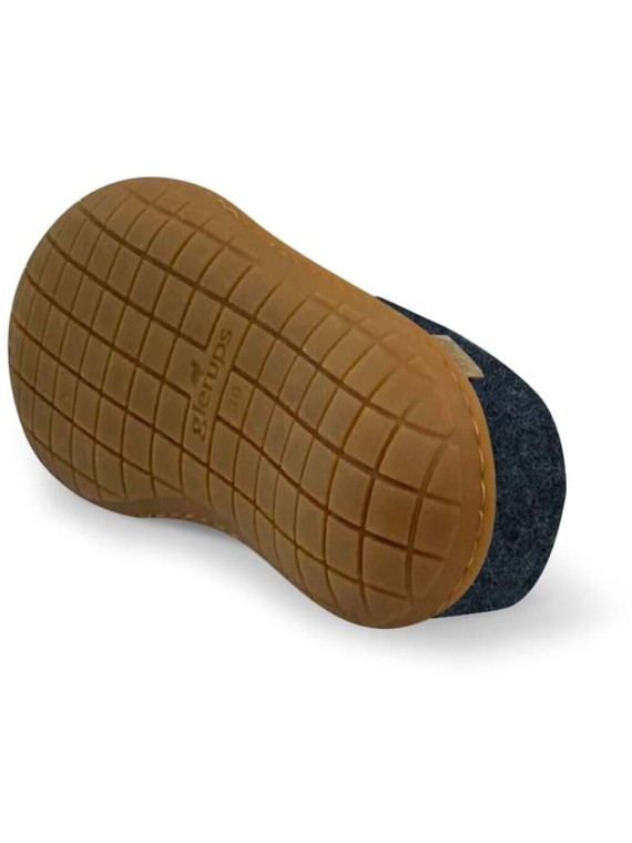 Chaussons bleus semelles caoutchouc Glerups