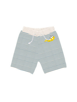 Short 100% coton bio "baleine jaune"