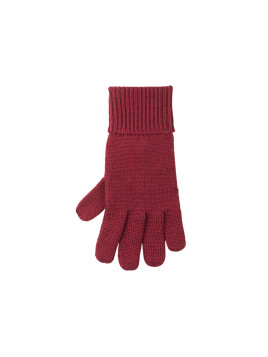 gants femmes 100% laine mérinos rouges
