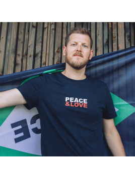 T shirt homme marine manche courte  fabriqué en France