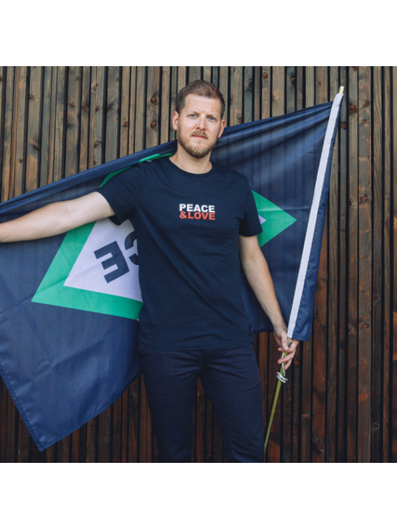 T shirt homme marine manche courte  fabriqué en France