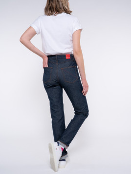 Jeans 1083 coton bio fuselé taille haute femme