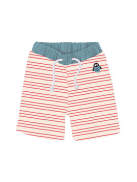 Bermuda 100% coton bio rayé "cigale"