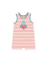 combinaison bébé rayé motif cigale