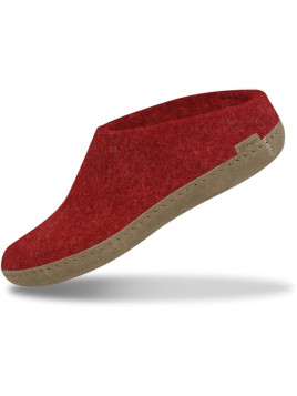 Chaussons adultes laine Glerups rouges