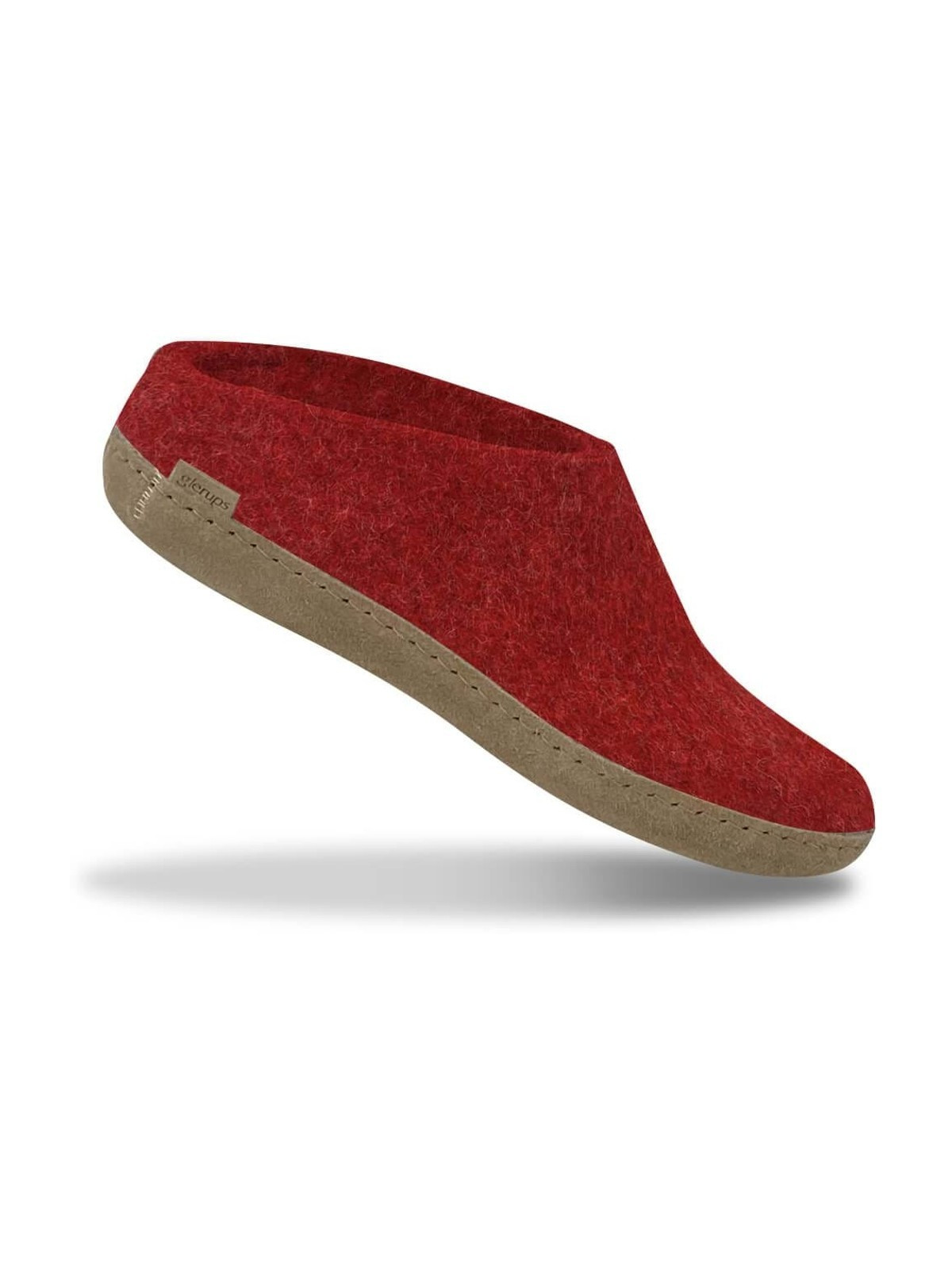 Chaussons adultes laine Glerups rouges
