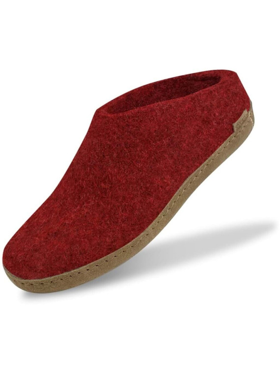 Chaussons adultes laine Glerups rouges