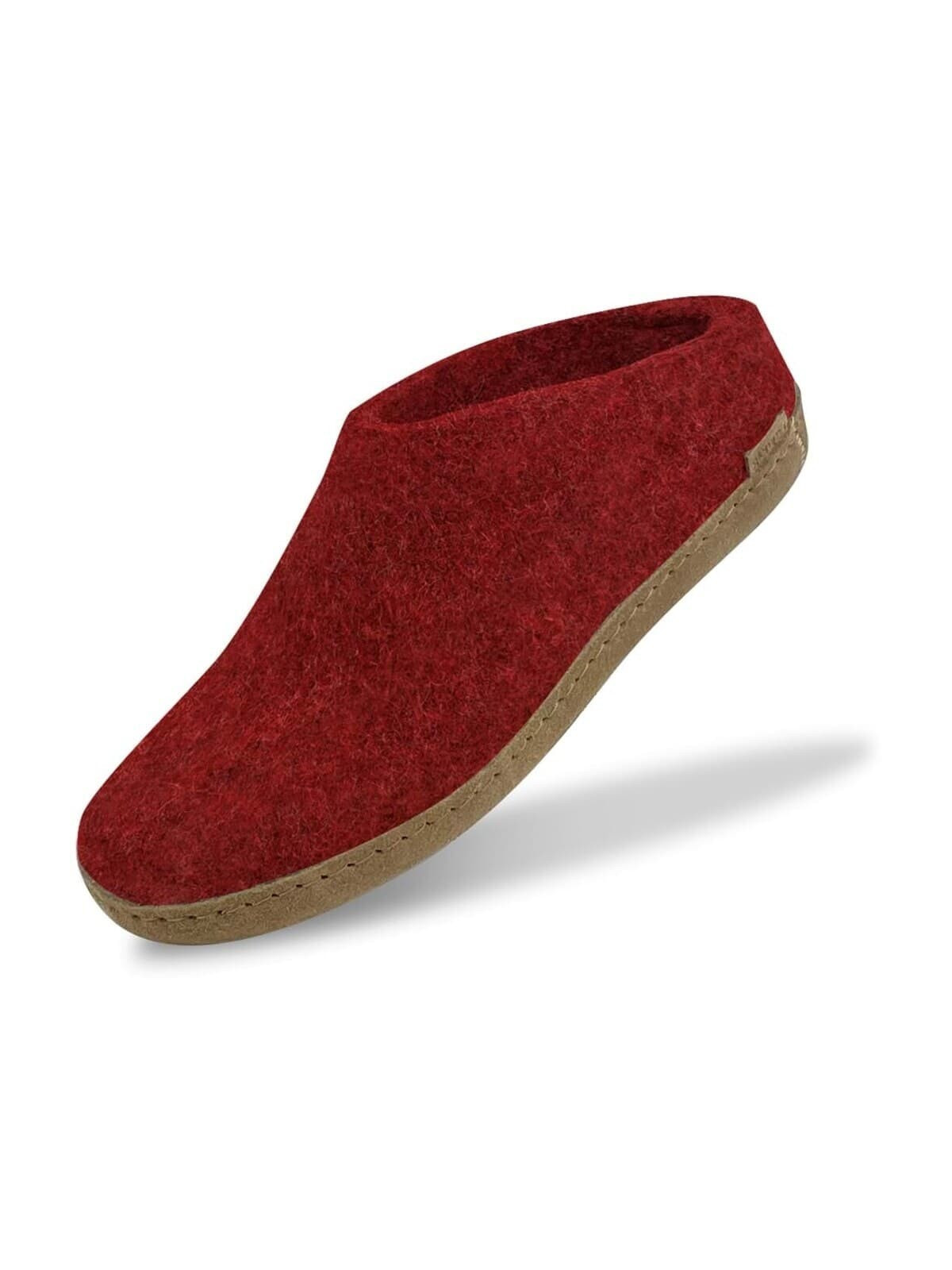 Chaussons adultes laine Glerups rouges
