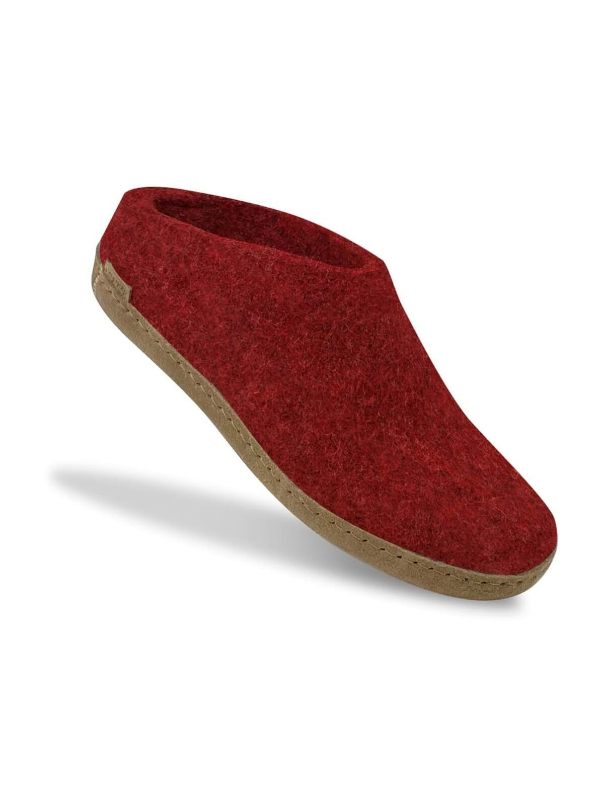 Chaussons adultes laine Glerups rouges