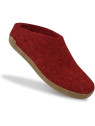 Chaussons adultes laine Glerups rouges