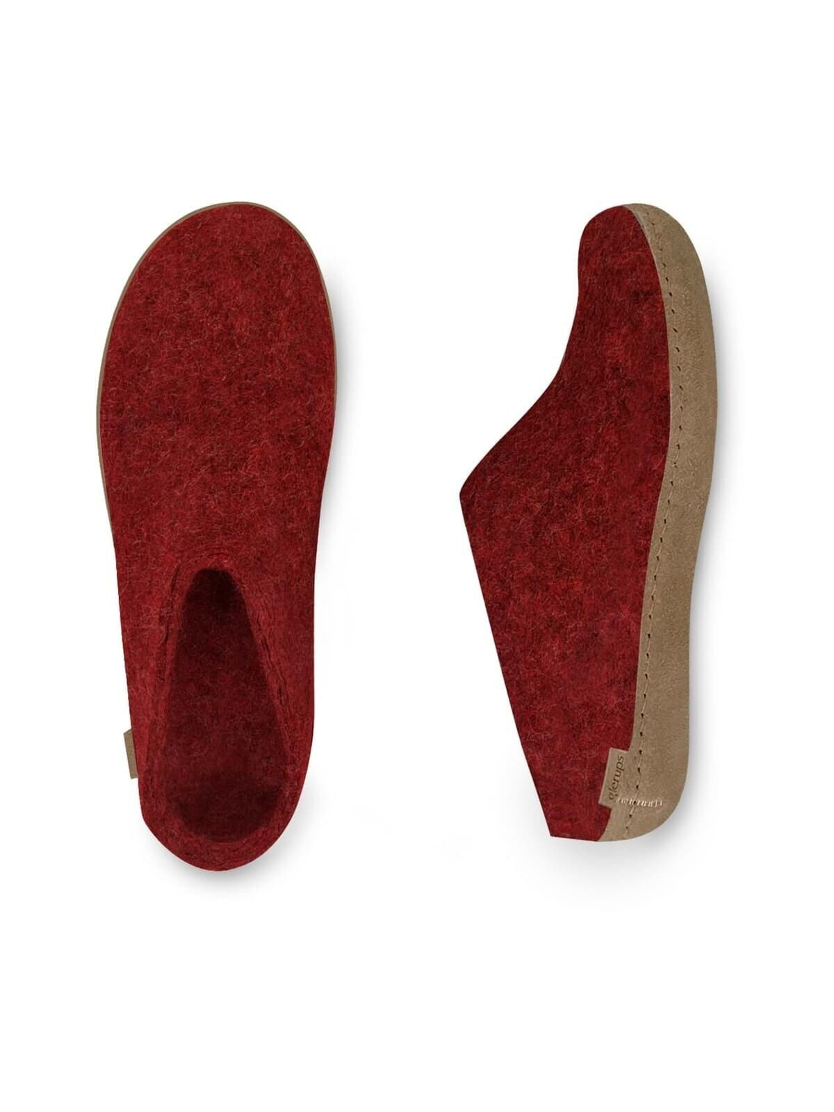 chaussons laine glerups rouge