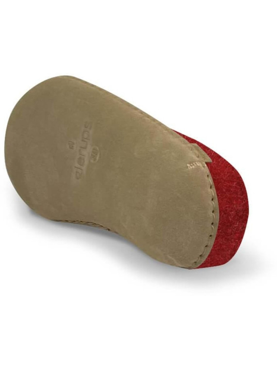 Chaussons adultes laine Glerups rouges