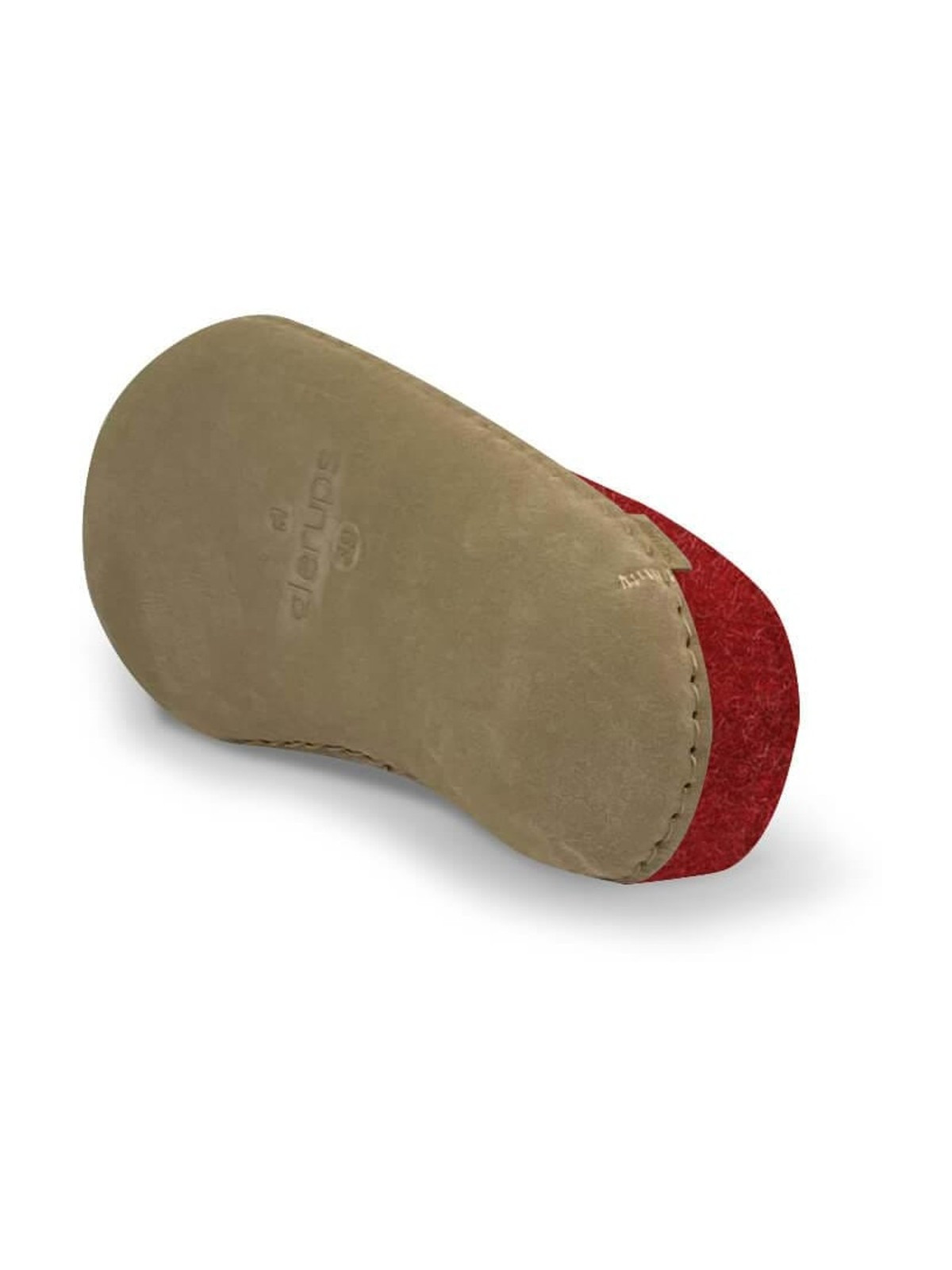 Chaussons adultes laine Glerups rouges