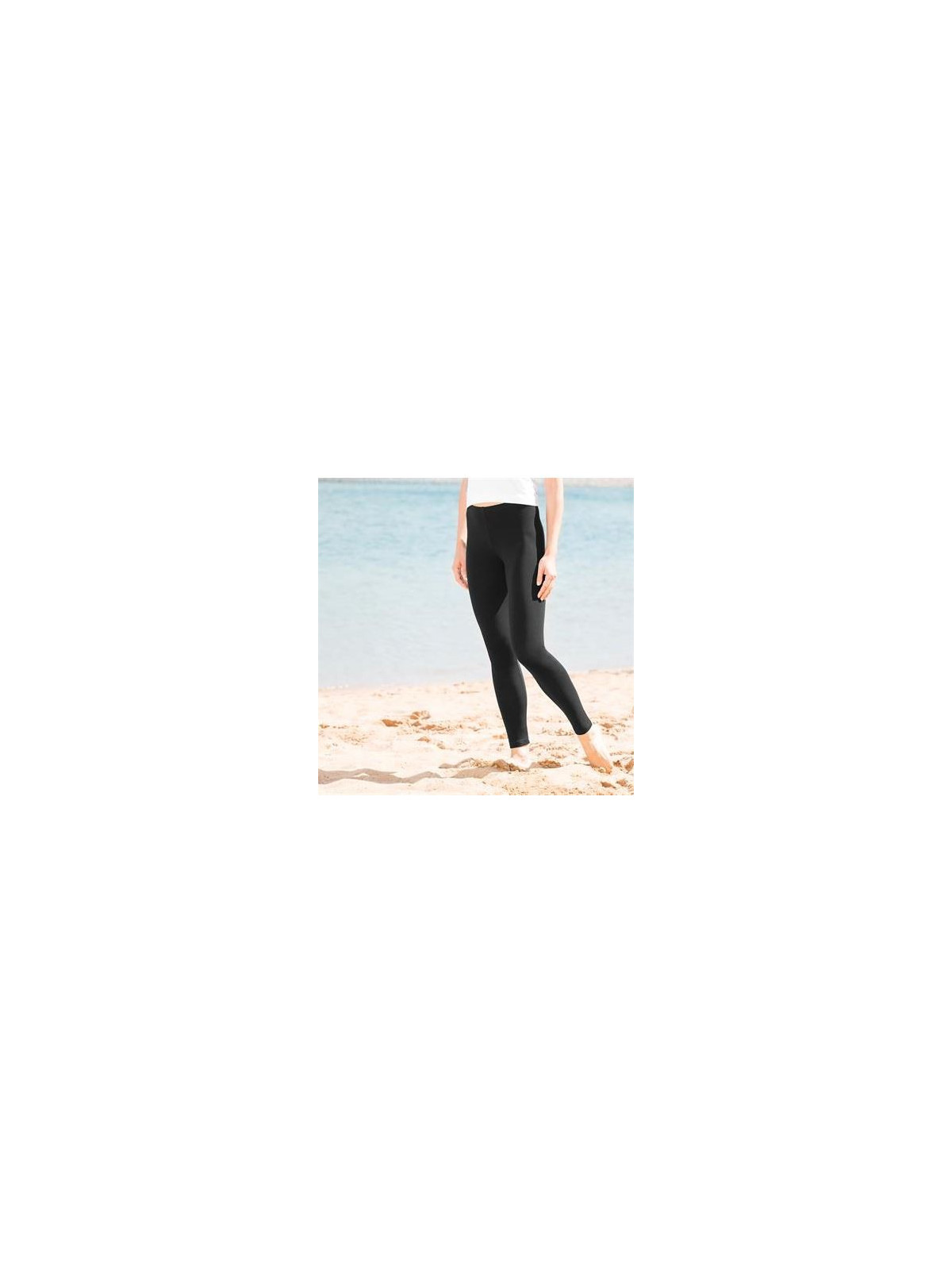 Leggings femme en coton bio noirs
