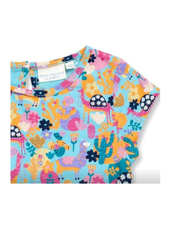 Robe 100% coton bio "Lamas"