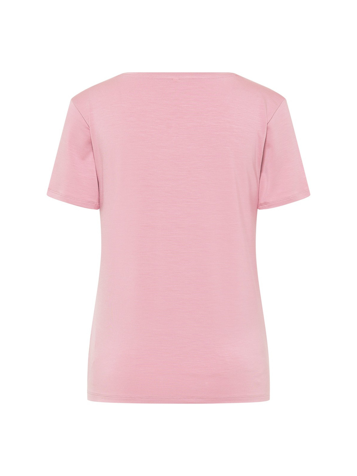 tee-shirt femme col rond manches courtes en tencel rose