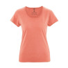 tee-shirt femme chanvre et coton bio col roulotté orange