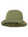 chapeau coton bio avec petit revers kaki