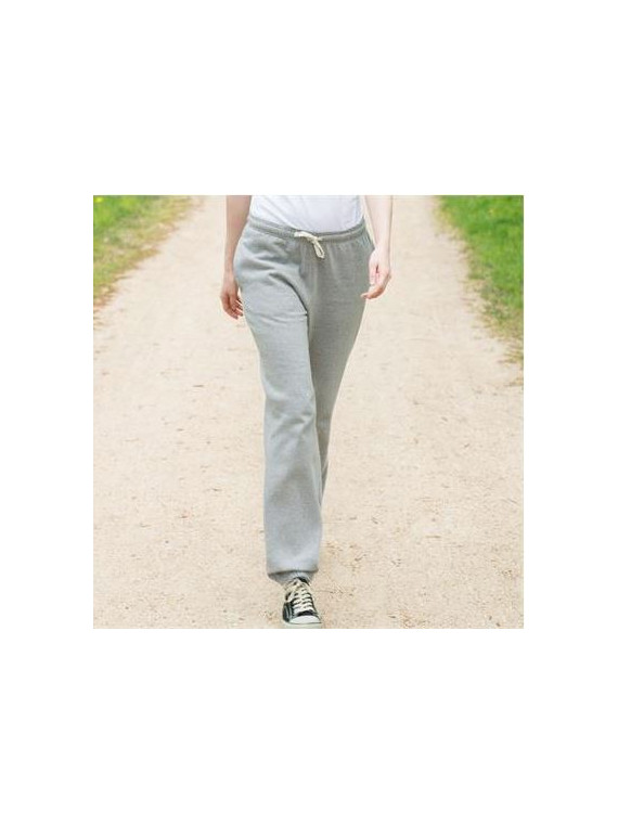 Pantalon jogging 100%  Coton bio mixte gris clair