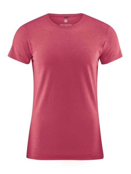 tee-shirt homme col rond en chanvre et coton bio hempage rouge sangria