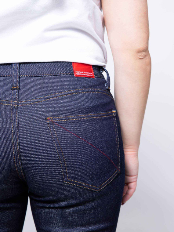 jeans femme ajusté denim coton bio fabriqué en France par 1083