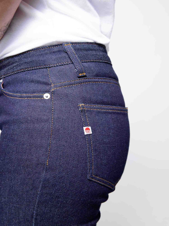 jeans femme ajusté denim coton bio fabriqué en France par 1083