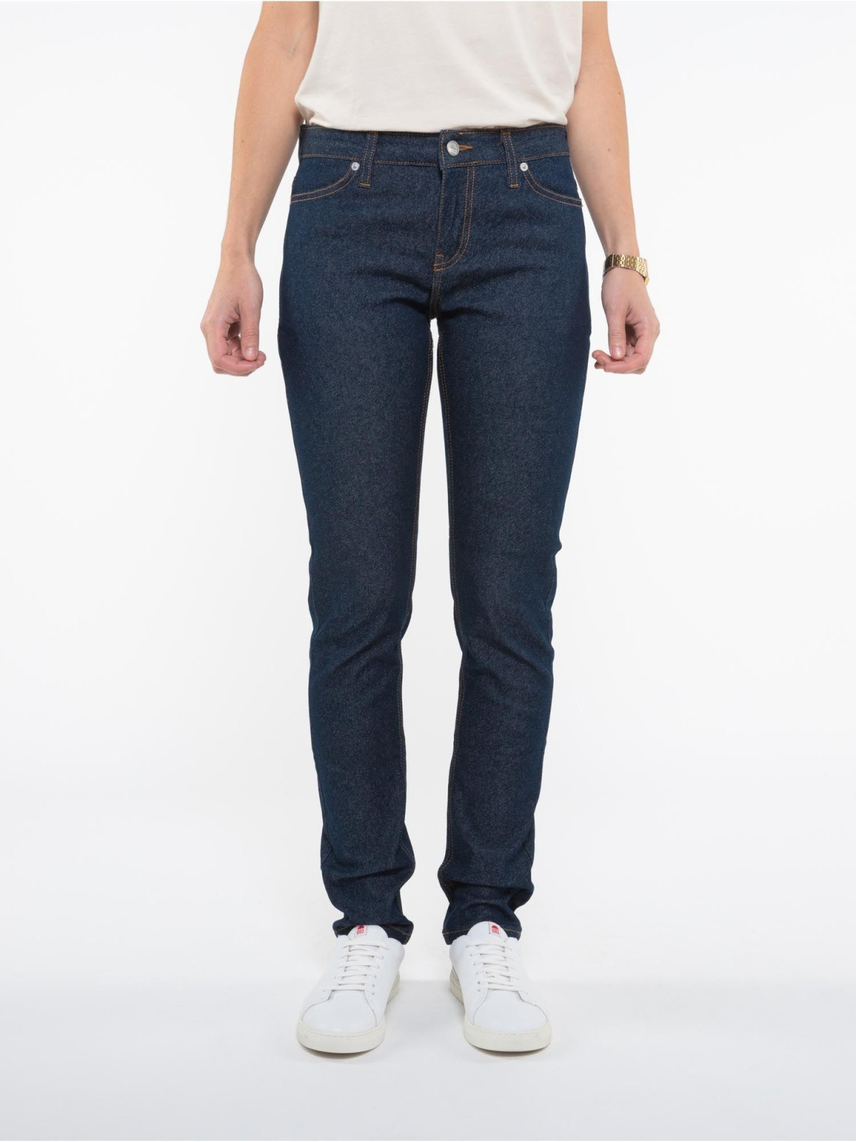 Jeans 1083 coton bio fuselé taille normale femme