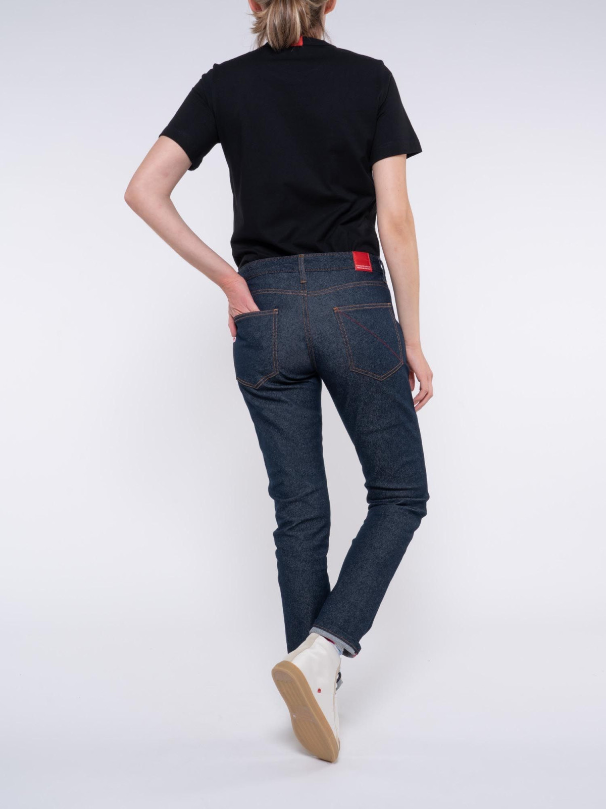 Jeans 1083 coton bio fuselé taille normale femme