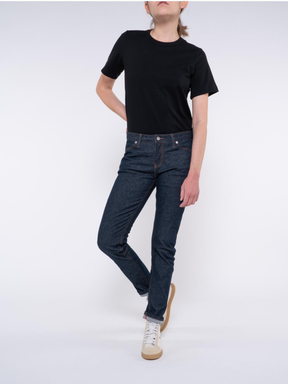Jeans 1083 coton bio fuselé taille normale femme