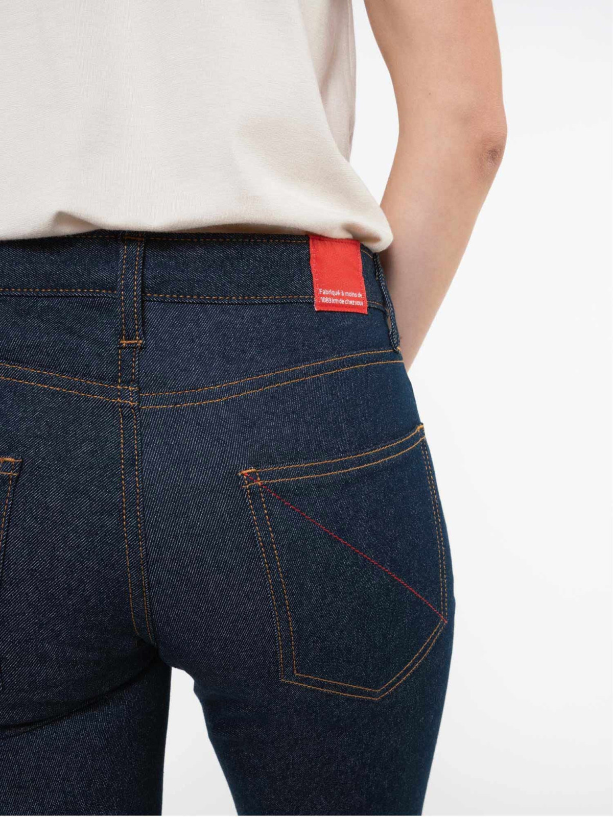 Jeans 1083 coton bio fuselé taille normale femme