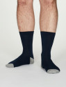 Chaussettes bambou et coton bio nmarines avec pointe et talon gris