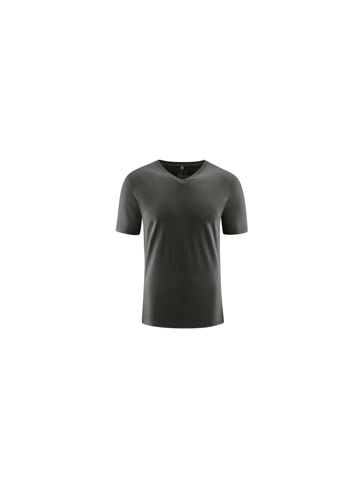 tee-shirt homme col V chanvre et coton bio hempage noir