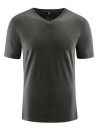 tee-shirt homme col V chanvre et coton bio hempage noir