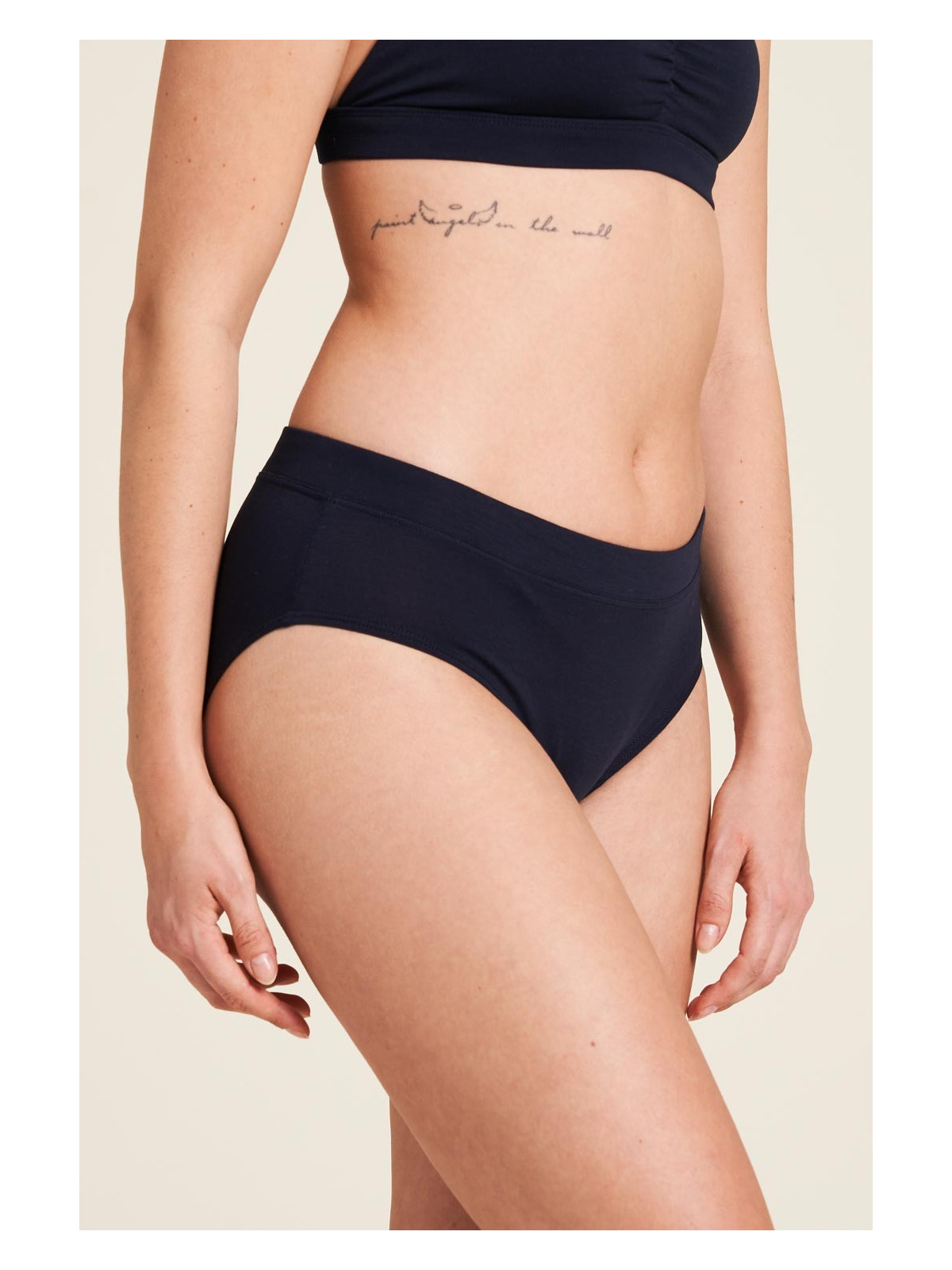 culotte en tencel marine