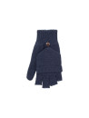 Moufles mitaines enfants 100% laine mérinos bleu marine